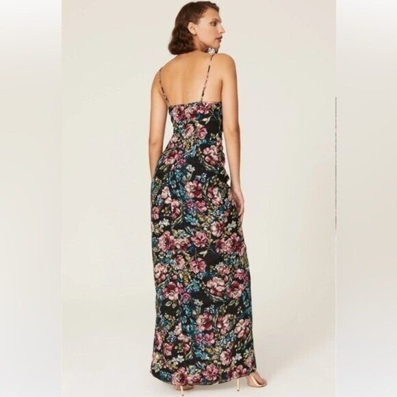 Amanda Uprichard Ellie Floral Evening Gown in Black Small Long Maxi Dress - Picture 11 of 11